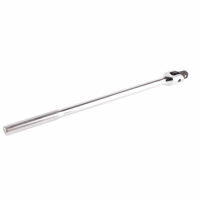 15in 1/2in Drive Breaker Bar Chrome Vanadium Steel 180 Degree