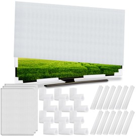 Innconee 27 Pcs Cushioning Foam Set Include Foam Flat Screen TV Cover Fits up to 65'' W x 36'' H and Moving Corner Edge Protectors for TV Display Screen Protector Packing Moving