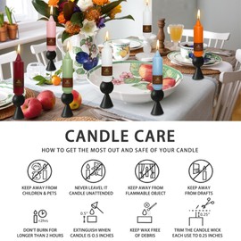 Summer Taper Candle Brown Candlesticks,Gedengni 5 inches Small Tapered Candles Short Candle Sticks Dripless Wax Candlestick for Home Dinner Wedding Party Women Gifts,7D-Brown