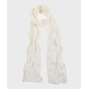 Aireve Chiffon Lace Long Scarf (Cream)