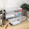 BTSKY 4 Pack Clear Storage Containers Pencil Boxes - Multi-functional