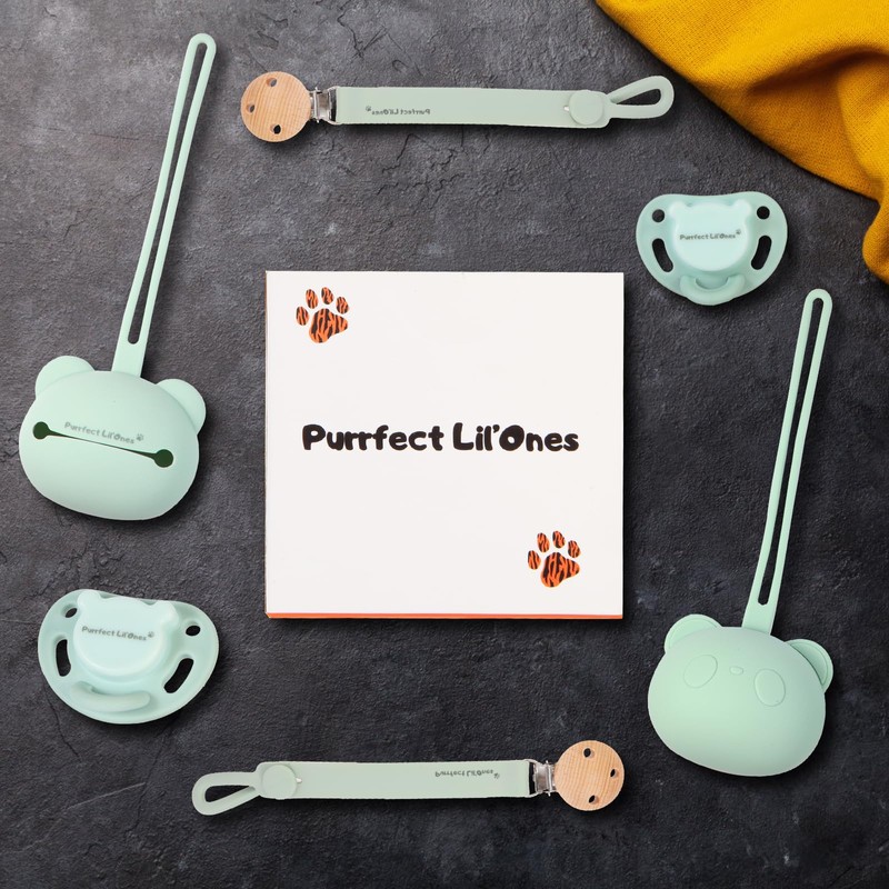 Pacifier & Accessories | Purrfect Lil'Ones Silicone Pacifier, Pacifier Clip