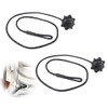 Pack of 2 Car Boot Retaining Strap Parcel Shelf Black