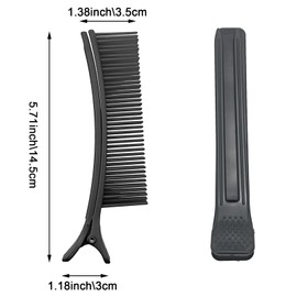 6 PACK Grip Alligator Clips for Hair Sectioning, Styling, Haircuts, Coloring, and DIY Accessories(Black)