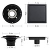 6 Inch Square Shower Floor Drain, Shower Drain Kit with