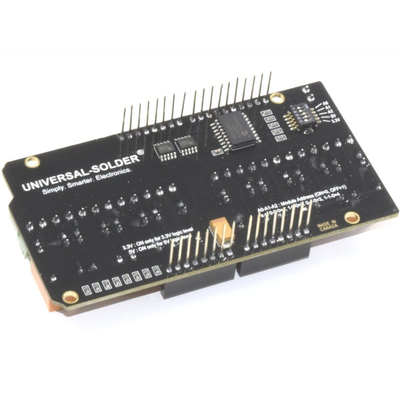 CANADUINO® 8-Channel Stackable I2C Relay Shield for Arduino - Pre-Assembled