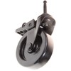 3" Black Nylon Swivel Casters Smooth Stem Two Locking Two