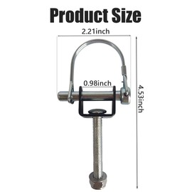 Toeloioh SP-402 Boat U-Bracket Transom Bolt,Bolt-On Bracket for Transom Saver (1)