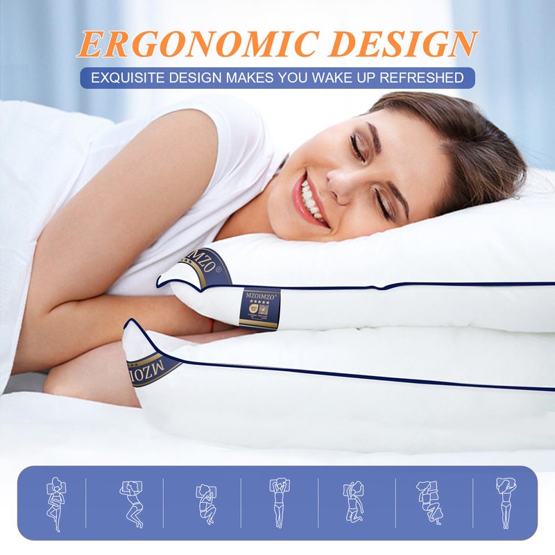 MZOIMZO Supportive Firm Bed Pillows for Sleeping- King Size, Set