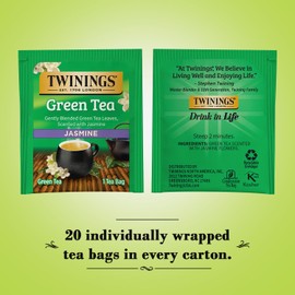 TWININGS TEA, TEA,GREEN,JASMINE 20 BAG