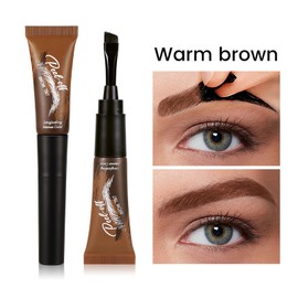 Eyebrow Tattoo Peel Off, Brown Eyebrow Tint, Waterproof & Fast-Drying Brow Gel, Semi-Permanent Eye Brow Dye for Long-Lasting Natural Brows, Smudge-Proof in Lasts Days (Light Brown)