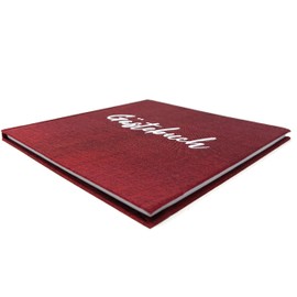 myZirbe Gästebuch 20x20cm burgunder rot
