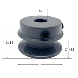 CMFG AK15-5/8 v Belt Pulley, 1.55 inch OD, 5/8 Inch Bore, Cast Iron Material, AK Single Groove Mechanical v-Belt Pulleys for "4L" or "A" or "3L" Belts