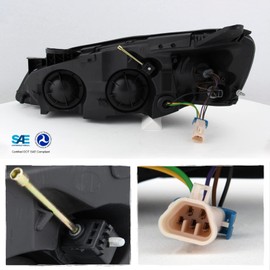 AKKON - For 05-08 Pontiac G6 Chrome Bezel Passenger Right Side Headlight Direct Replacement Lamp New