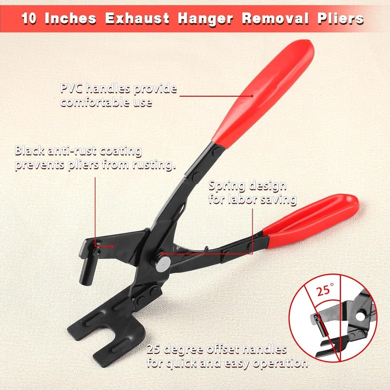 Candeon Car Exhaust Hanger Removal Plier - 11 inch Car