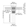 Bathroom Sink Drain Without Overflow with Strainer Basket Detachable Vessel