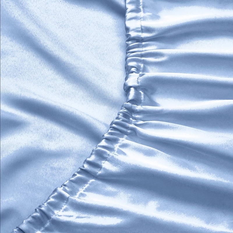 Lanest Housing Twin Extra Long Silk Satin Fitted Sheet, Soft