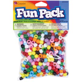 Cousin DIY 3mm 650 Piece Mini Pony Beads, Primary Color Mix