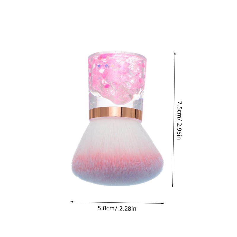 Baluue Nail Dust Brush Soft Flower Shaped Powder Remover Tool