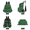 Yasala Women Fashion Backpack Green Aliens Face Sturdy Daily Bag
