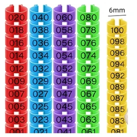 100Pcs Clip On Leg Rings Band Foot,Ai-OUMLEEF Chicken, 5 Colors Numbered,Colorful 001-100 Numbered Pigeon Foot Rings Birds Tags Leg Bands Clip for Dove Parrot Bird Identification(16mm)