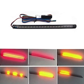 Kingshowstar 36 LED Universal Motorcycle Bike Red Amber Indicator Blinker Light Bar, LED Indicator Pilot Lamp Motorcycle Lighting Scanning Turn Single Brake Light Waterproof