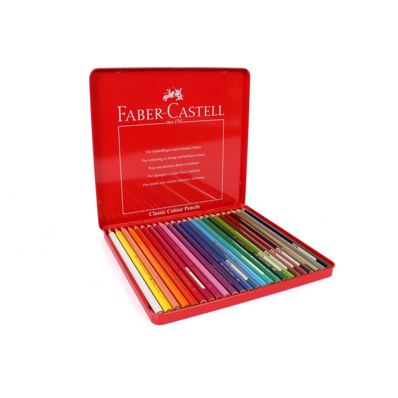 Faber-Castell 115845 - Buntstifte Classic Colour, 24er Metalletui