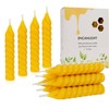 Natural Beeswax Taper Candles, 5 Inch Spiral Bees Wax Tapered