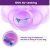 Leak Proof Denture Bath Cup for Travel, Purple Denture Cups