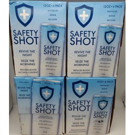 Safety Shot Drink  4pk 12oz Can Reduces Blood Alcohol Content FREE SHIP!!