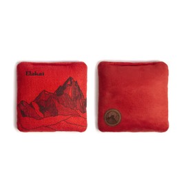 Elakai Cornhole Bags All Weather Dual Sided Slick and Stick Regulation Size and Weight Set of 4 Red Lava 6 in x 6 in
