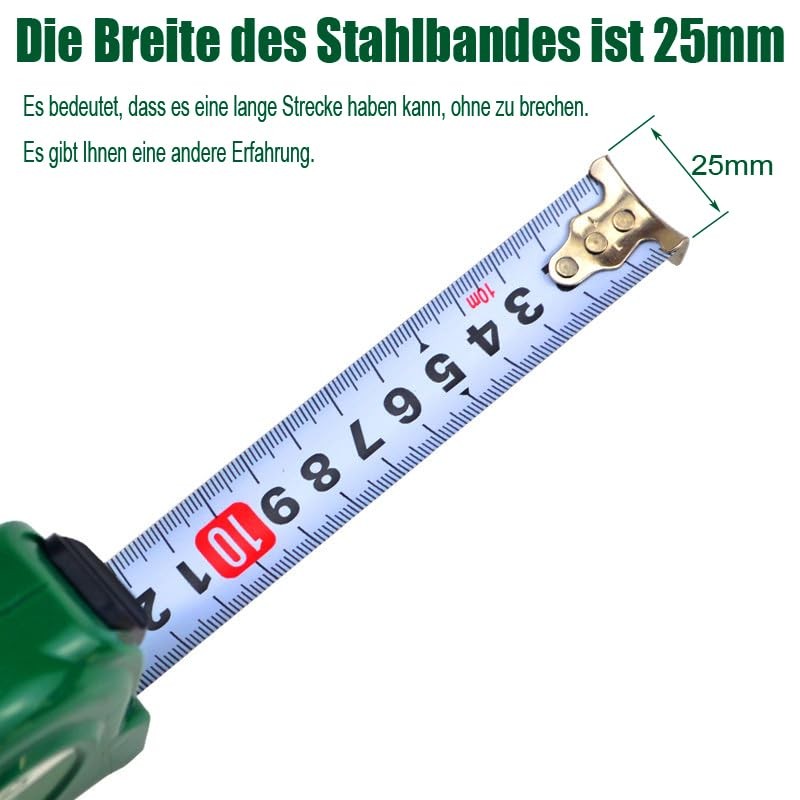 Pocket Tape Measure with Metric Scale, Viewing Window for Direct