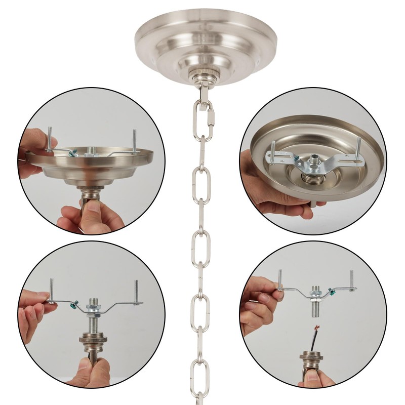 SHENGQINGTOP Heavy Duty Light Fixture Canopy Kit 5.3 Inches Diameter