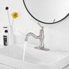 Bathroom Faucet Brushed Nickel GGStudy 360° Swivel Bathroom Vanity Faucet