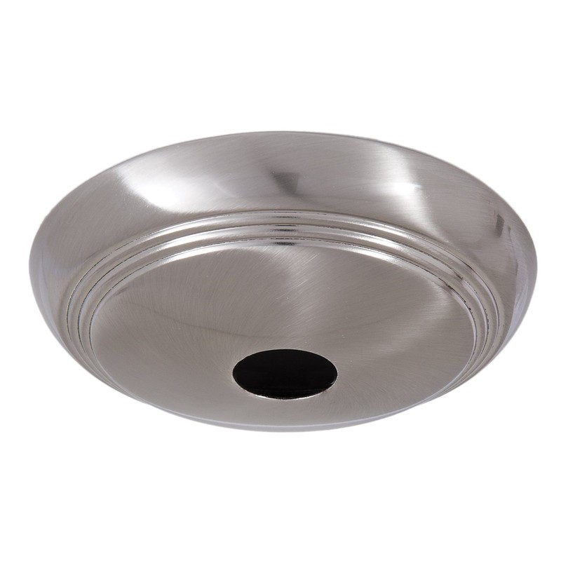 B&P Lamp® Satin Nickel Screw Collar Ribbed Canopy Kits