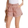 YOCUR Womens Cute Denim Ruffle Shorts Elastic HIGT Waist Loose