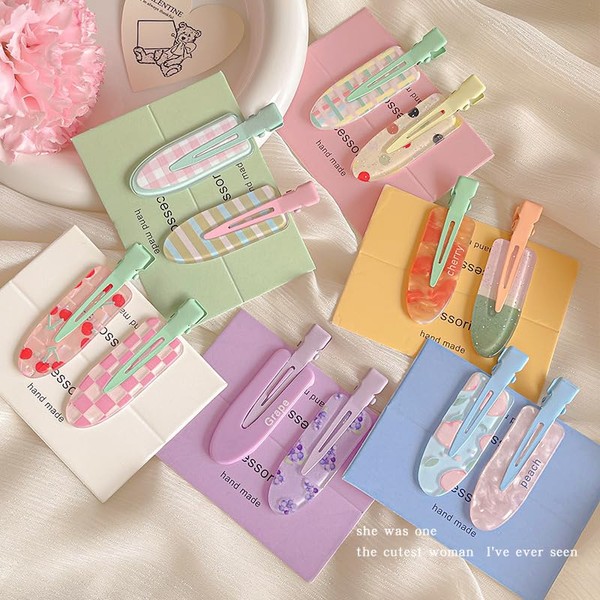 Comfort Fashionably Fruity 12Pcs No Bend No Crease Hair Clips-