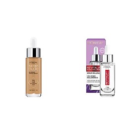 LOréal Paris Serum rellenador con color y ácido hialurónico, True Match, Tono 5-6 Medium Tan  Serum Facial Anti Arrugas Acido Hialuronico Revitalift  