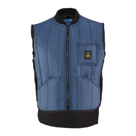 RefrigiWear Cooler Wear Lightweight Fiberfill Insulated Workwear Vest (Navy Blue, XL)