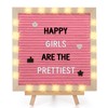 Changeable Felt Letter Board with LED Lights - 10×10" Message