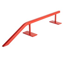 FLVFF Fingerboard Rail Pole Jam to Flat Grind Metal Rail Made of Solid Steel Ramp and Skate Parks (R5) (Red)