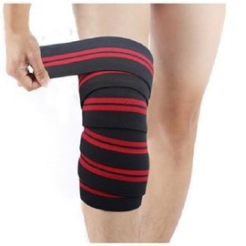 78-Inch Knee Wraps for Weightlifting (Red Line, 1 Pair)