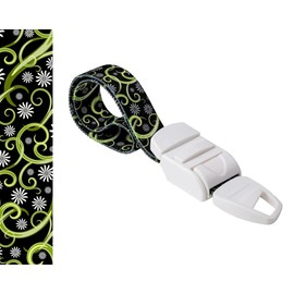 ROLSELEY Medical Nurse Tourniquet with BLACK GREEN FLORAL Pattern with ABS Plastic Buckle Latex Free Elastic Band Perfect for Doctors, Nurses, Students and Paramedics