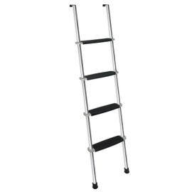 OUTPRIZE 67" RV Bunk Ladder, 4 Wide Step Aluminum Camper Bunk Bed Ladder with Anti-Slip Rubber Foot Pads, Sliver