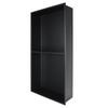BATHFINESSE Shower Niche 24" X 12" Black, Stainless Steel Wall