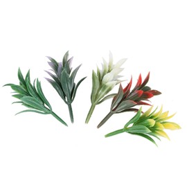 Yetaha 100PCS Mixed Model Plants Colorful Flowering Plants Railway Park Garden Scene Architecture Ornament Scenery Railroad Layout Scene Decoration, Height 4cm/1.57inch