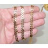 Gold Plated Fish Bone Chain, Chevron Chain, Necklace Chain, Bulk