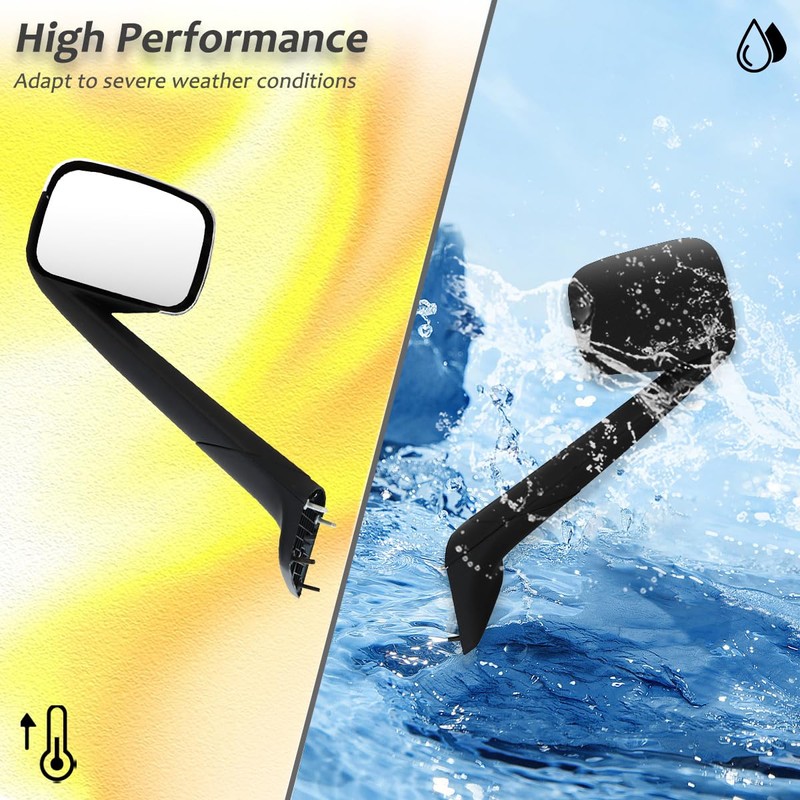 Hood Mirror for FREIGHTLINER CASCADIA, Heated Hood Mirror Assembly for