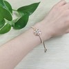 Tobestu Gold Plated Cubic Zirconia Tennis Bracelet for Women Adjustable