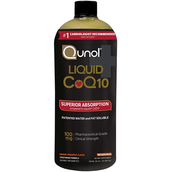 Qunol Qunol Liquid Coq10 100mg, Superior Absorption Coq10 Supplement, Orange Pineapple, 90 Serv, 30.4 Oz, Orange Pineapple, 90 Servings, 30.4 Fl Oz